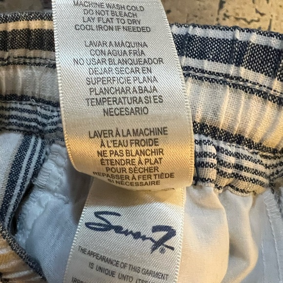 Seven 7 Linen Blend Lagenlook Striped Pull-On Tied waist Striped Pants Size M - Picture 8 of 10